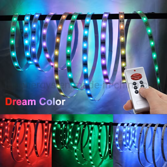 Horse Race Light Dream Color RGB Runing Changeable LED Strip 5050 5m 150 LEDs + 133 Program RF Controller + Adapter.