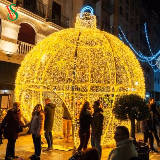 クリスマス 3D オーナメント LED ボール点灯ショッピング モールの装飾