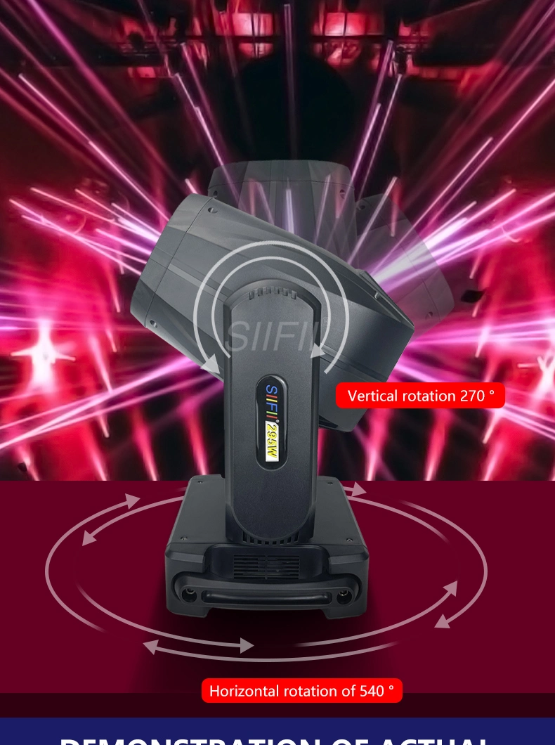 Professional 295W Beam Light Prism Gobo Lens 9r Moving Head Beaming White DJ Bar Theme Park Ballroom Stage Lights