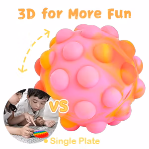ストレスリリーフ指先スピナー Amazon ホットセールシリコンポップイットおもちゃカラフルな LED 八角形 3D フィジェットボール